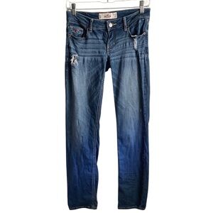 Hollister California Women’s Distressed Ripped Straight Leg Jeans 25”X33”